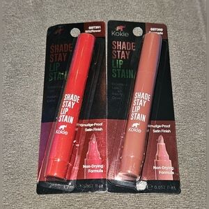 Kokie Shade Stay Lip Stain Duo - Wildflower & Serenade BNIB